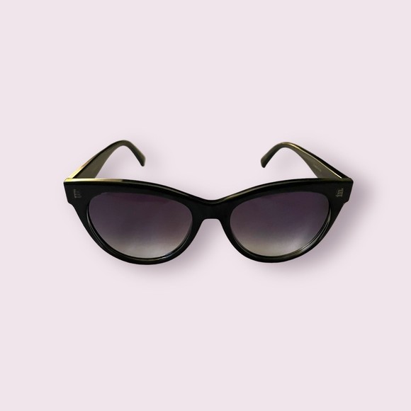 D'Blanc Felicity Black Crystal Gloss Grey Gradient Sunglasses - Picture 1 of 6